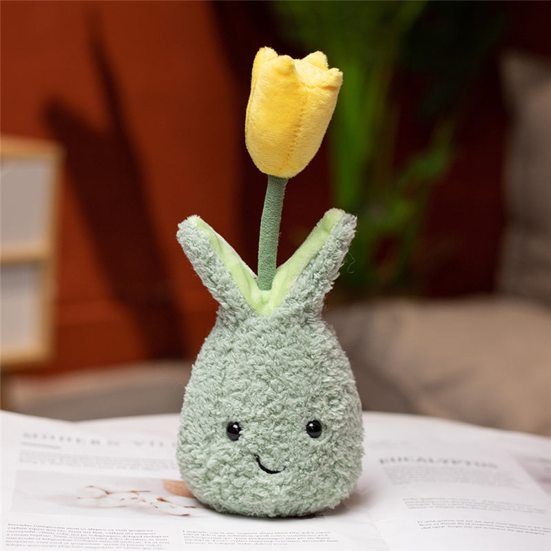 Friendly Cuddly Tulip 22cm Flower Pot Plushie Collection