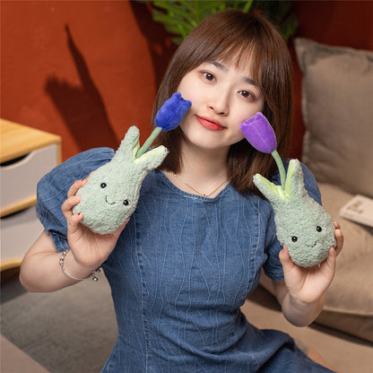 Friendly Cuddly Tulip 22cm Flower Pot Plushie Collection