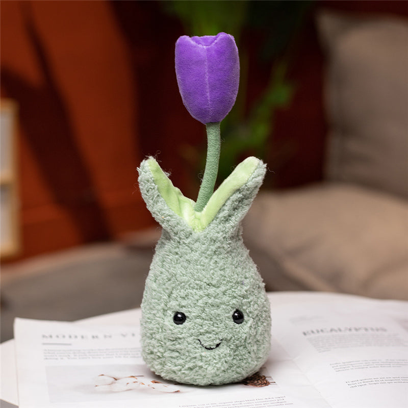 Friendly Cuddly Tulip 22cm Flower Pot Plushie Collection