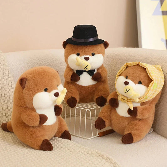 Friendly Otter Family