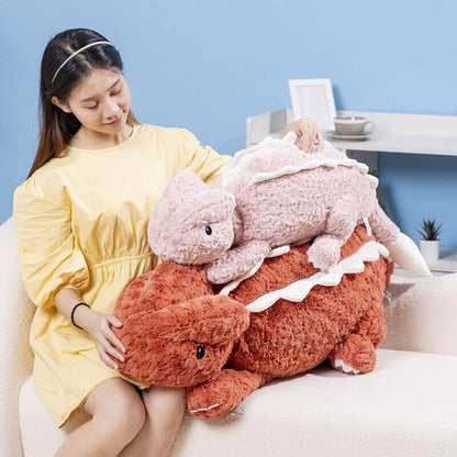 Fuzzy Cute Pink Red Lizard Plushies