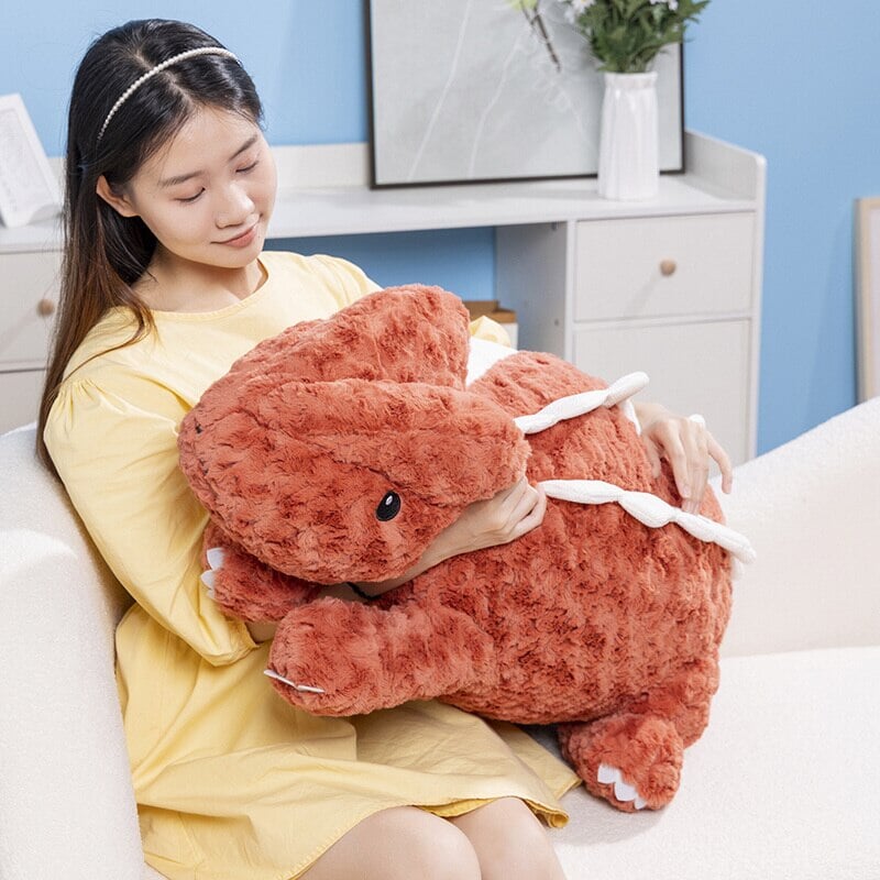 Fuzzy Cute Pink Red Lizard Plushies