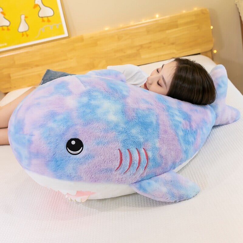 Fuzzy Rainbow Shark Plushie