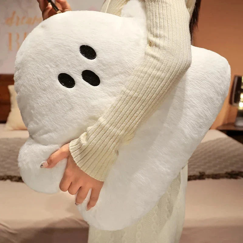 Ghost White Cloud Plush Pillow