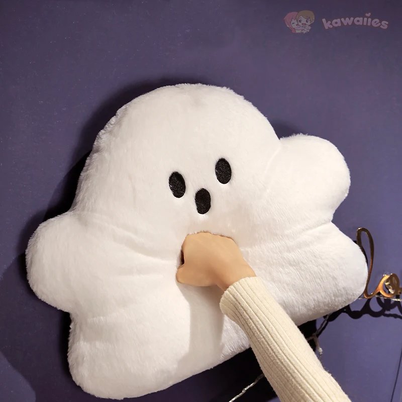 Ghost White Cloud Plush Pillow