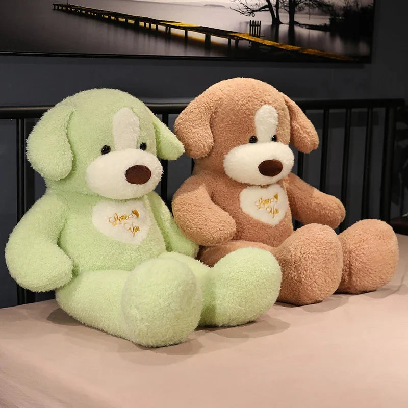 Giant 35in Fluffy Dog Teddy Bear Soft Toy