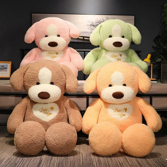 Giant 35in Fluffy Dog Teddy Bear Soft Toy