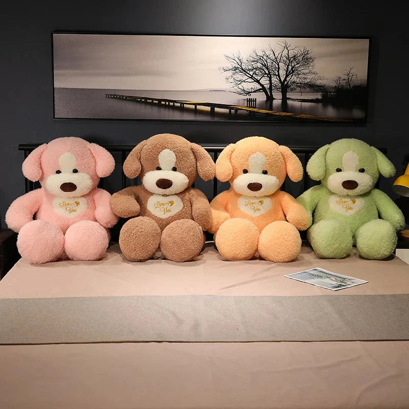 Giant 35in Fluffy Dog Teddy Bear Soft Toy