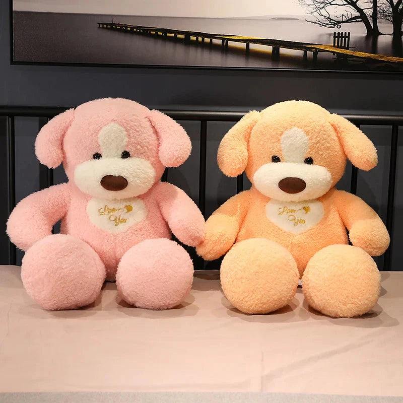 Giant 35in Fluffy Dog Teddy Bear Soft Toy