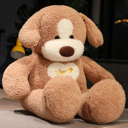Giant 35in Fluffy Dog Teddy Bear Soft Toy