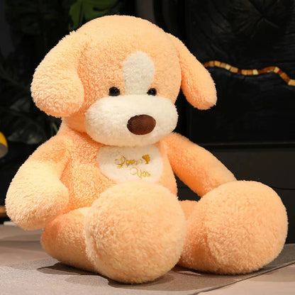 Giant 35in Fluffy Dog Teddy Bear Soft Toy