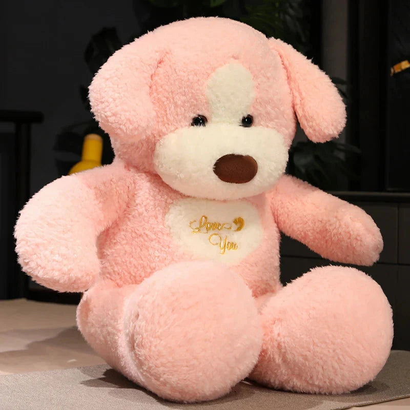 Giant 35in Fluffy Dog Teddy Bear Soft Toy