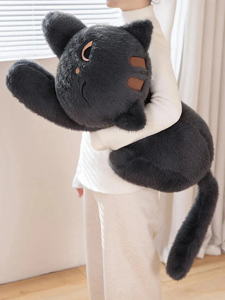Giant Black Grey Cat Plushies