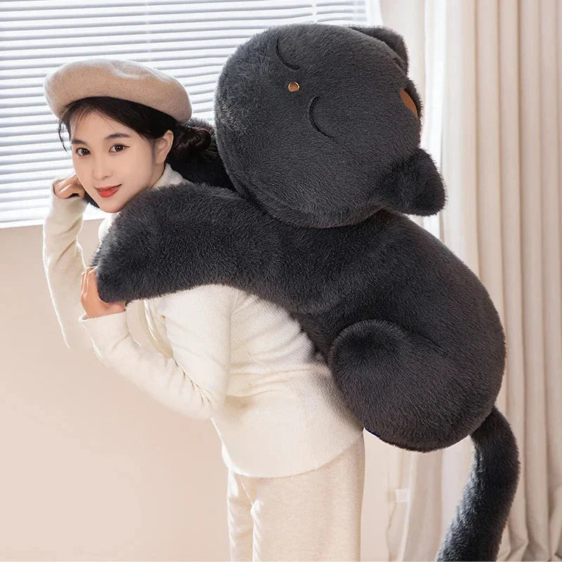 Giant Black Grey Cat Plushies