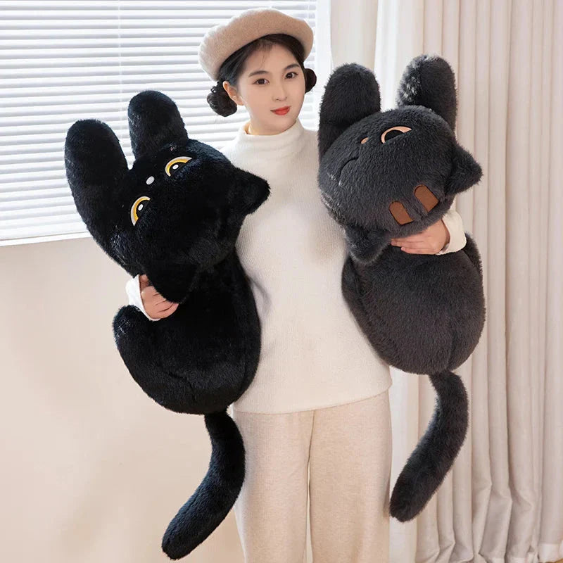 Giant Black Grey Cat Plushies