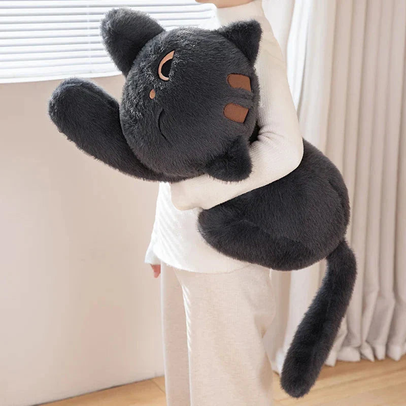 Giant Black Grey Cat Plushies