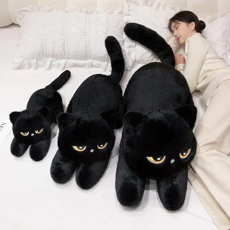 Giant Black Grey Cat Plushies