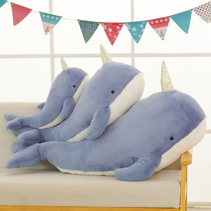 Giant Blue Pink Narwhal Plushies