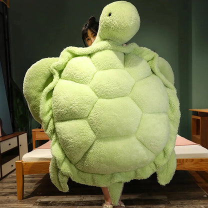 Giant Fluffy Cheerful Turtle Plushie