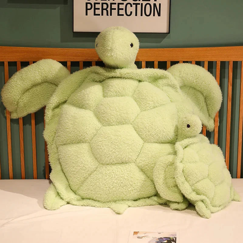 Giant Fluffy Cheerful Turtle Plushie