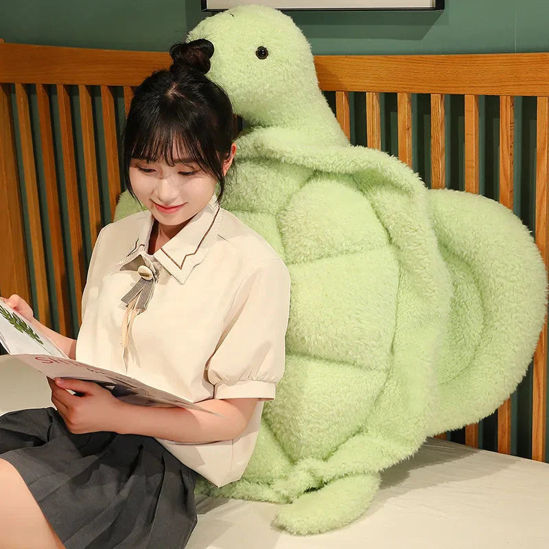 Giant Fluffy Cheerful Turtle Plushie