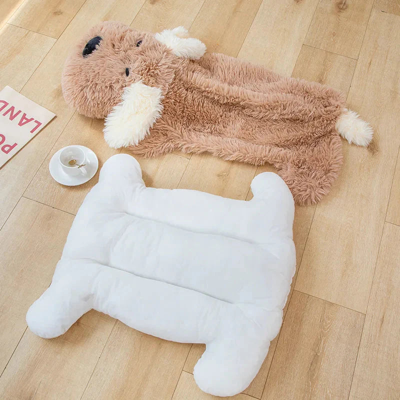 Giant Fluffy Pancake Dog Plushie