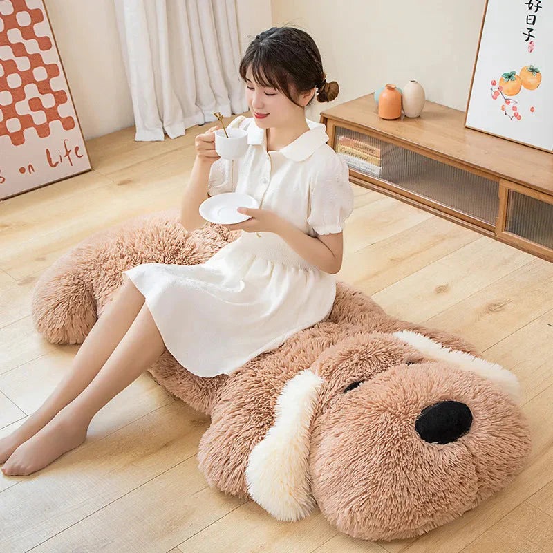 Giant Fluffy Pancake Dog Plushie