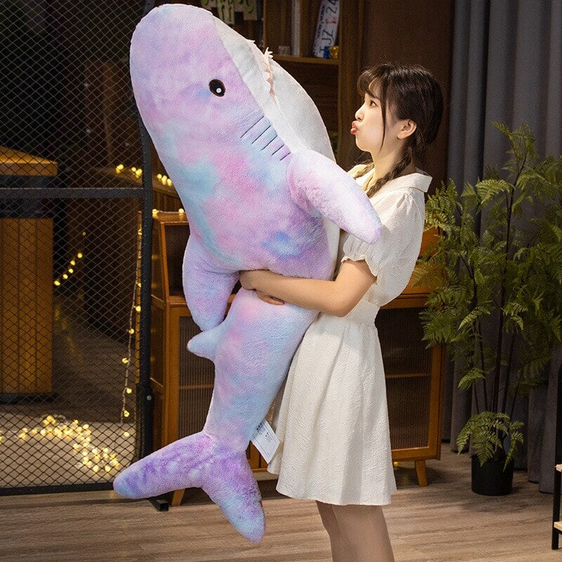 Giant Fuzzy Galaxy Shark Plushies