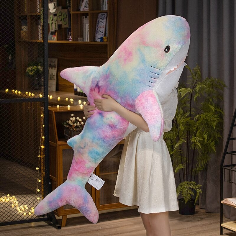 Giant Fuzzy Galaxy Shark Plushies