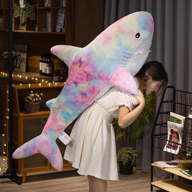 Giant Fuzzy Galaxy Shark Plushies