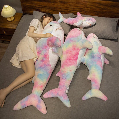 Giant Fuzzy Galaxy Shark Plushies