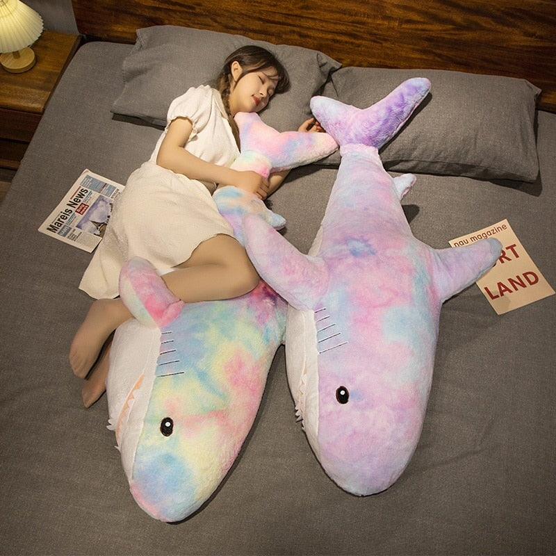 Giant Fuzzy Galaxy Shark Plushies