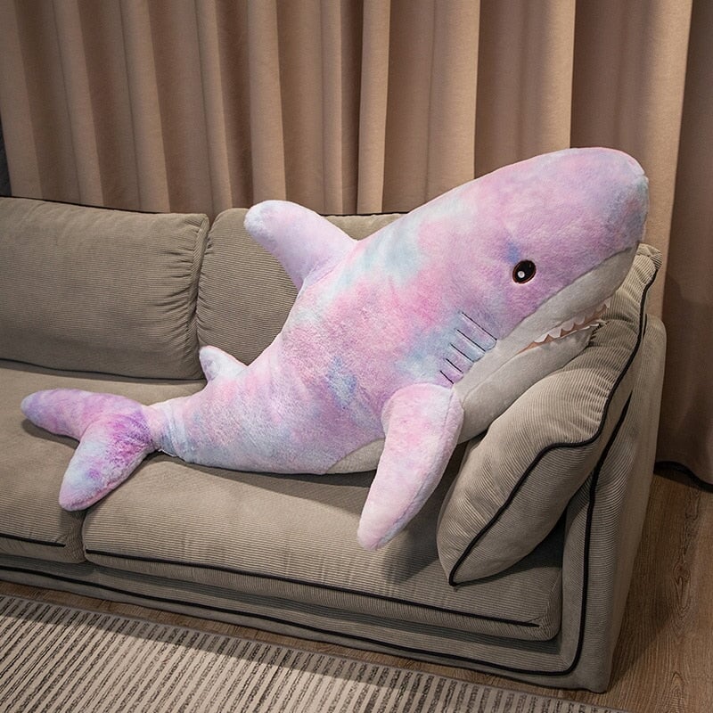 Giant Fuzzy Galaxy Shark Plushies