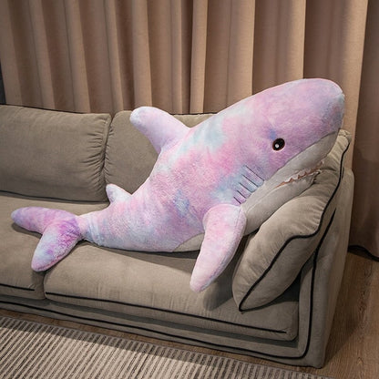 Giant Fuzzy Galaxy Shark Plushies