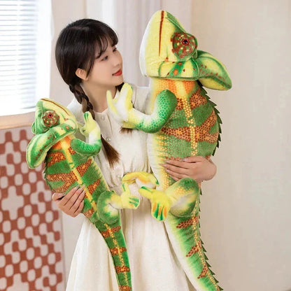 Giant Green Chameleon Plushie
