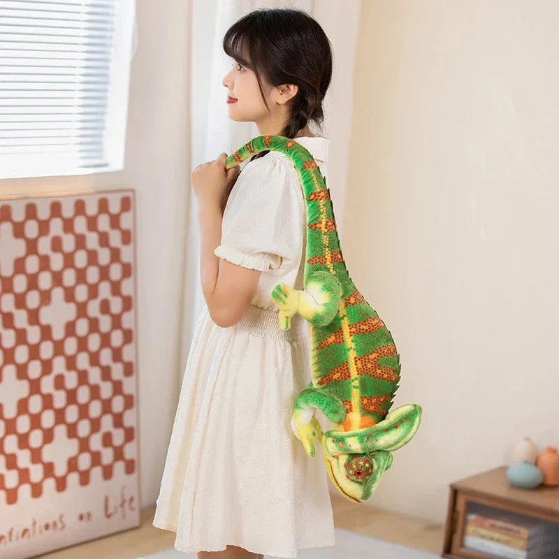 Giant Green Chameleon Plushie