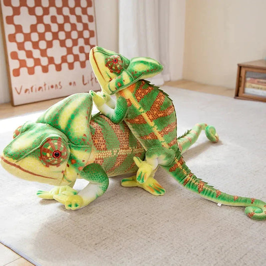 Giant Green Chameleon Plushie