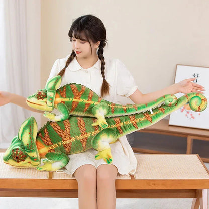 Giant Green Chameleon Plushie