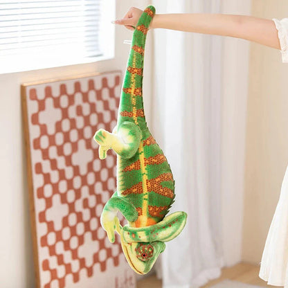 Giant Green Chameleon Plushie