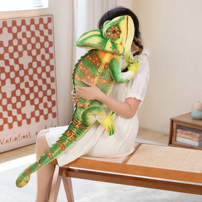 Giant Green Chameleon Plushie