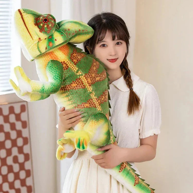 Giant Green Chameleon Plushie