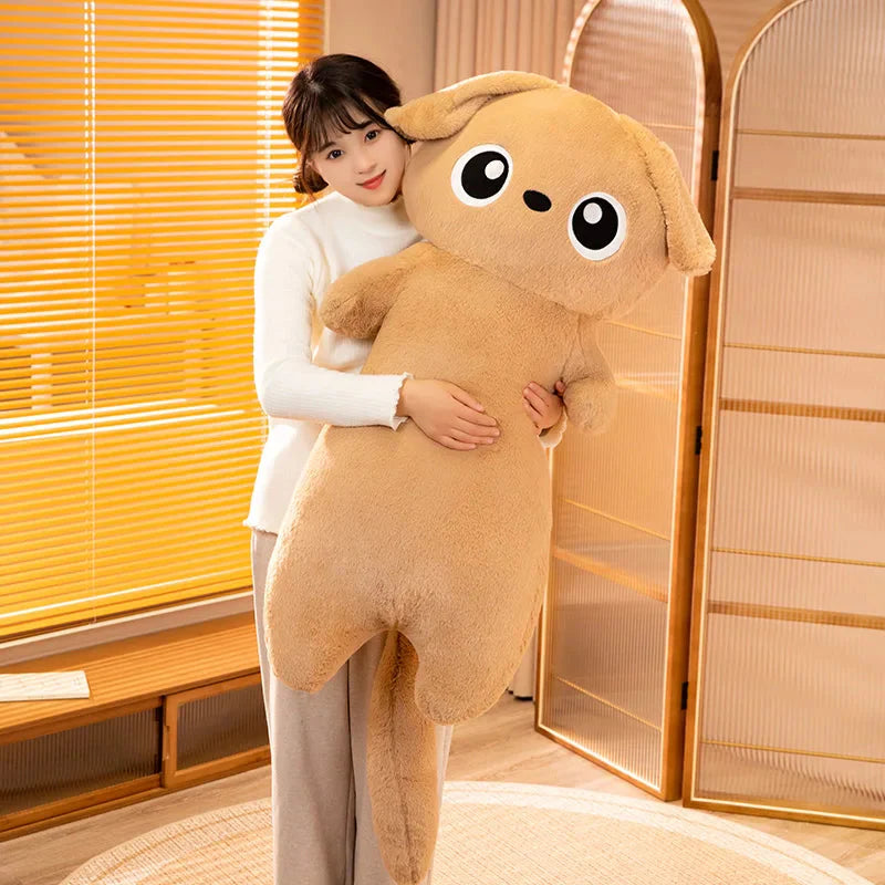 Giant Kawaii Ginger Black Gray Doll-Shape Dog Plushies