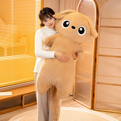 Giant Kawaii Ginger Black Gray Doll-Shape Dog Plushies