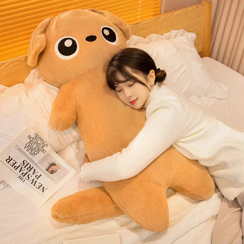 Giant Kawaii Ginger Black Gray Doll-Shape Dog Plushies