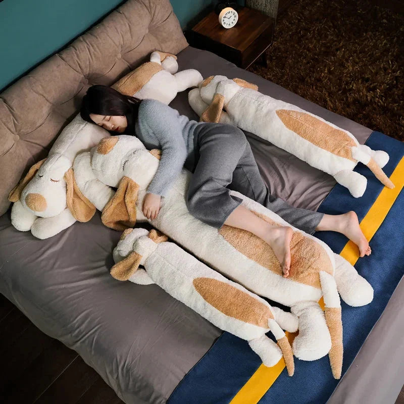 Giant Long Fluffy Spotty Dog Plushies