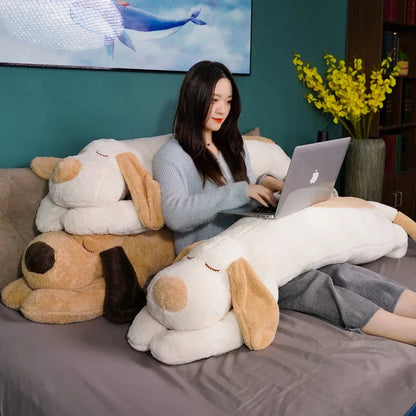 Giant Long Fluffy Spotty Dog Plushies