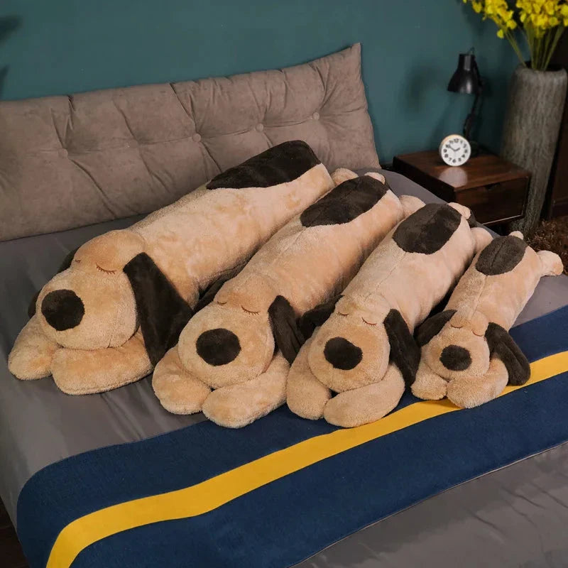 Giant Long Fluffy Spotty Dog Plushies