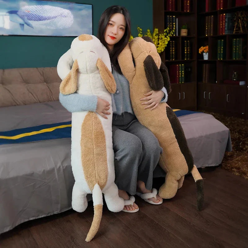 Giant Long Fluffy Spotty Dog Plushies