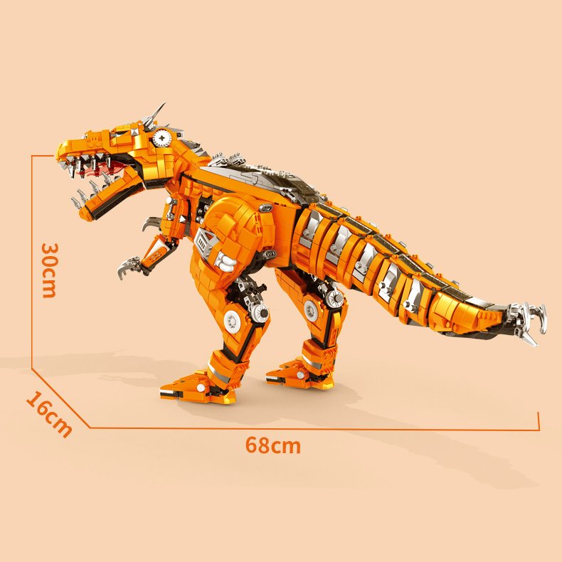Golden Carnosaurus Building Blocks