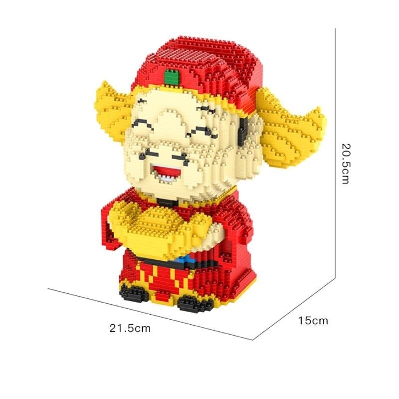 Golden Nugget Lucky Cat and Lucky Man Nano Building Blocks